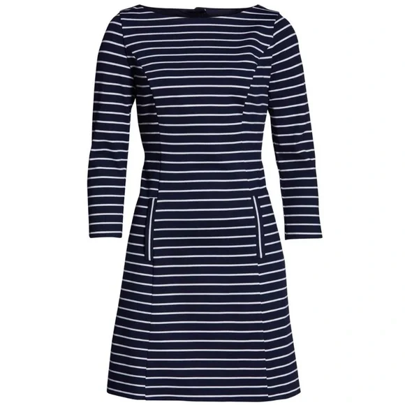 1901 Stripe Boat Neck Ponte Dress & White NWT - Picture 6 of 12